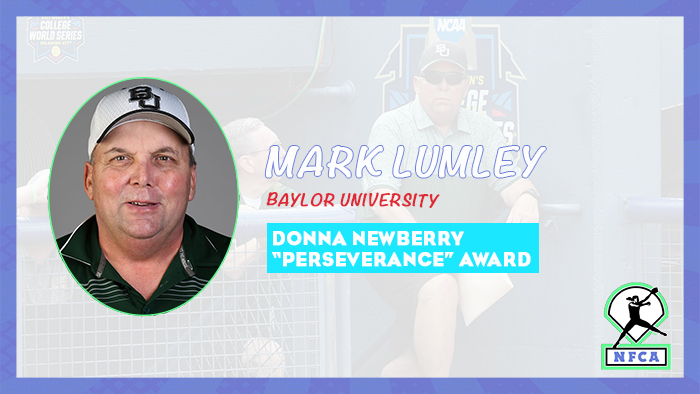 nfca donna newberry perseverance award, nfca, Mark Lumley, Baylor, nfca, donna newberry perseverance award