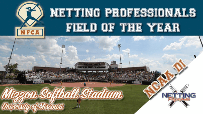 netting professionals/nfca field of the year, netting professionals, nfca, nfca field of the year, Mizzou Softball Stadium, Gahnstrom Field, CSB Softball Complex, Whiting Sports Complex, Community Bank Park/Gwen Magee Field, Marauder Softball Stadium, Los Alamitos High School Softball Field