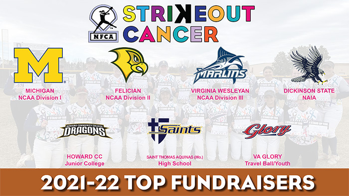 strikeout cancer, nfca strikeout cancer, nfca, michigan, Felician, Virginia Wesleyan, Dickinson State, Saint Thomas Aquinas High School, VA Glory