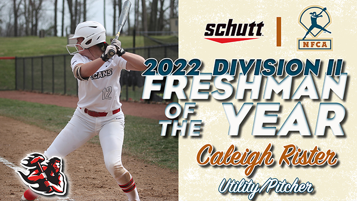 2022 schutt sports/nfca dii freshman of the year, NFCA  dii freshman of the year, caleigh rister, nfca