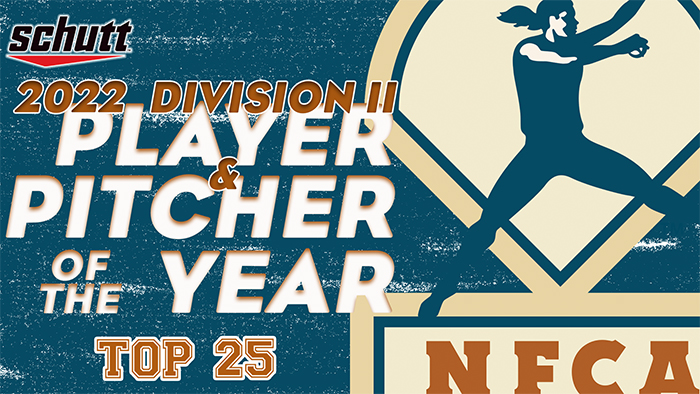 nfca, nfca player of the year, schutt sports, nfca pitcher of the year, Schutt sports/NFCA Division II Player & Pitcher of the Year, Schutt sports/NFCA Division II Player & Pitcher of the Year Top 25