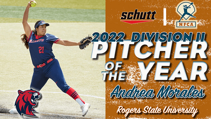nfca dii player of the year, nfca dii pitcher of the year, 2022 schutt sports/nfca dii pitcher of the year, 2022 schutt sports/nfca dii player of the year, nfca, schutt sports, Andrea Morales, Kayson Boatner