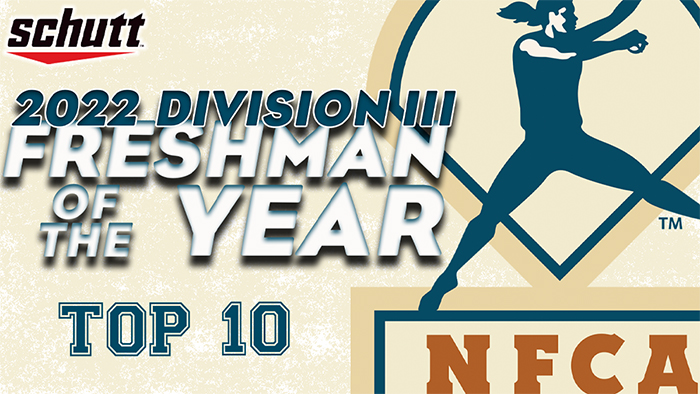 diii, d3, schutt, sports, softball, fastpitch, freshman, honor, accolade, award, ncaa, nfca, coaches, association, national, top, 10, finalists