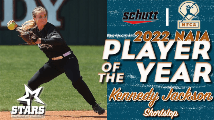 Schutt Sports/NFCA NAIA Player of the Year, Schutt Sports/NFCA NAIA Pitcher of the Year, Schutt Sports/NFCA NAIA Freshman of the Year, NFCA, naia, Kennedy Jackson, Emily Cerny, Riley Sanders