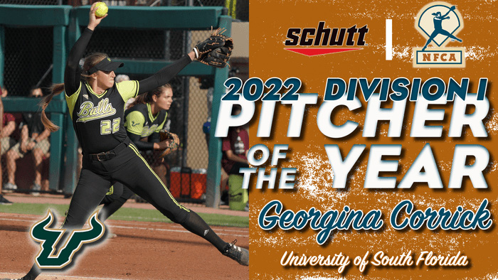 nfca schutt sports d1 player & pitcher of the year, schutt sports/nfca di player of the year, schutt sports/nfca di pitcher of the year, nfca player of the year, nfca pitcher of the year, Jocelyn Alo, Georgina Corrick, nfca, schutt sports