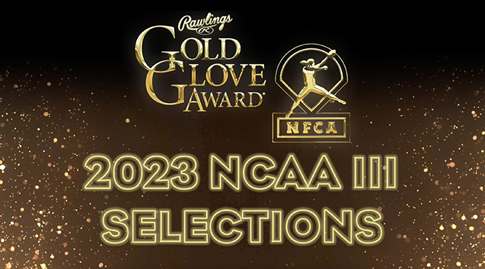 Rawlings Gold Glove, Rawlings Gold Glove presented by the NFCA, nfca, Rawlings, gold glove, 2023 Rawlings Gold Glove, 2023 NCAA Division III, Rawlings Gold Glove, nfca gold glove, softball, college softball, nfca softball, softball awards, softball defensive awards, NCAA DIII Softball, diii gold glove, diii gold glove awards, ncaa diiI gold glove, diiI softball, d3 softball