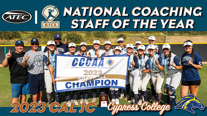 ATEC/NFCA Cal JC National Coaching Staff of the Year, nfca, Cypress College, cal jc national coaching staff of the year