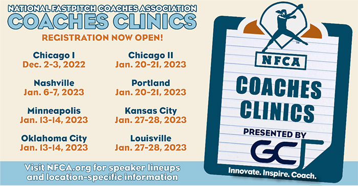 nfca coaches clinics presented by Gamechanger, nfca coaches clinics, nfca, gamechanger