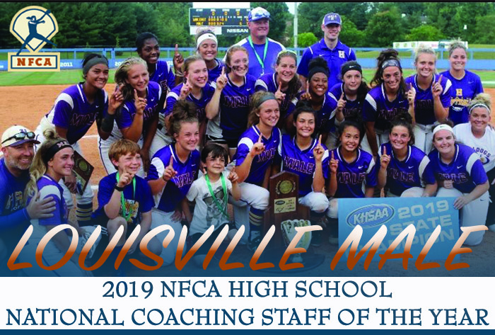 Louisville Male named NFCA High School National Coaching Staff of the Year NFCA, national coaching staff of the year, Louisville Male High School, Bulldogs, softball, Josh Bloomer, Annie Gordon, Erika Downy, Ron Pence