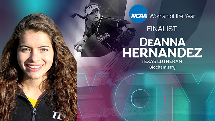 Deanna hernandez, Texas Lutheran, tlu, Texas Lutheran softball, ncaa, ncaa woman of the year, nfca