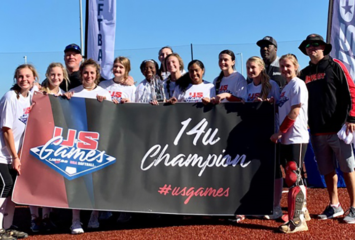 inaugural U.S. Games, U.S. Games, Georgia Impact Premier 05-Lewis, OC Batbusters-Garcia, usa softball, USSSA