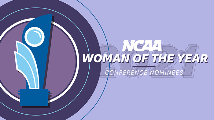 ncaa, ncaa woman of the year, nfca, 2021 ncaa woman of the year, 2021 NCAA Woman of the Year Award, conference-level nominees 