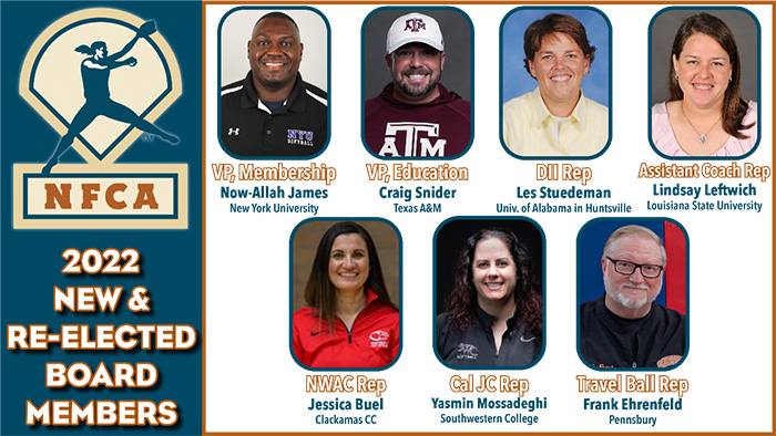 nfca board of directors, nfca board, nfca, 2022 nfca board of directors, Craig snider, now-allah James, frank ehrenfeld, les steudeman, Yasmin mossadeghi, Jessica buel, Lindsay leftwich