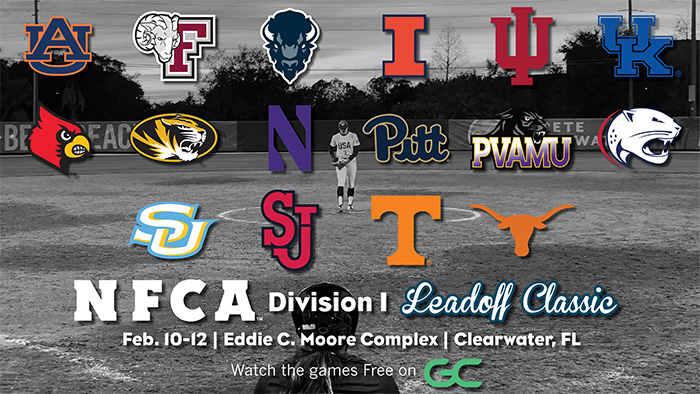 2023 nfca di leadoff classic, nfca, nfca leadoff classic, nfca division i leadoff classic, gamechanger