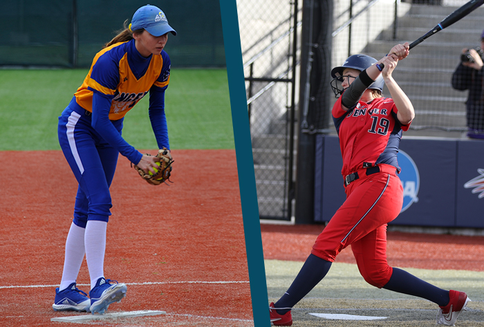 NFCA, Louisville Slugger, Wilson, Louisville Slugger/NFCA Division II Player of the Week, Wilson/NFCA Division II Pitcher of the Week,  Laney Sheppard, MSU Denver, Meagan Hill, Angelo State