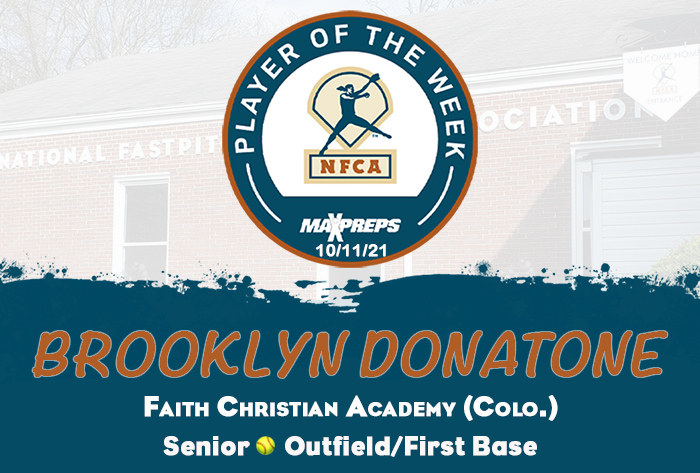 nfca high school player of the week, maxpreps/nfca high school player of the week, nfca player of the week, maxpreps, nfca, Brooklyn donatone, Faith Christian Academy