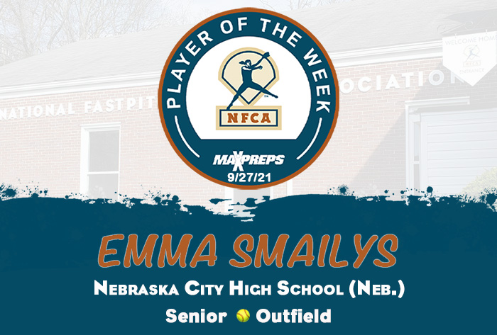 MaxPreps/nfca high school player of the week, nfca, maxpreps, Emma Smailys, Nebraska City High School, maxpreps high school player of the week,