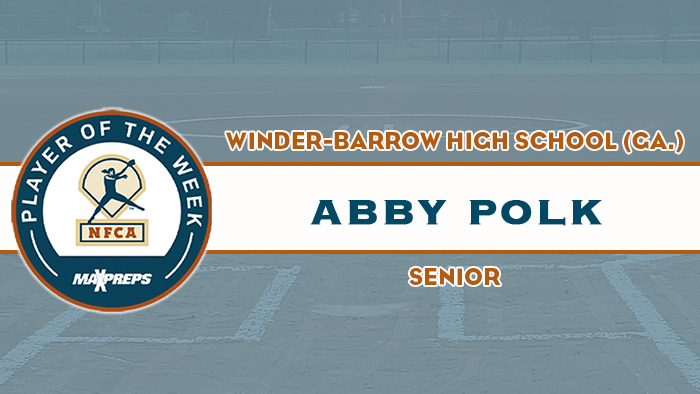 abby polk, nfca, maxpreps/nfca high school player of the week, maxpreps