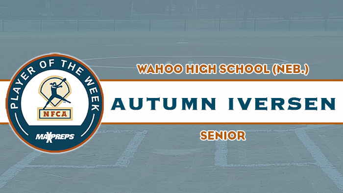 maxpreps/nfca high school player of the week, maxpreps player of the week, nfca, maxpreps, Autumn Iversen, Wahoo High School
