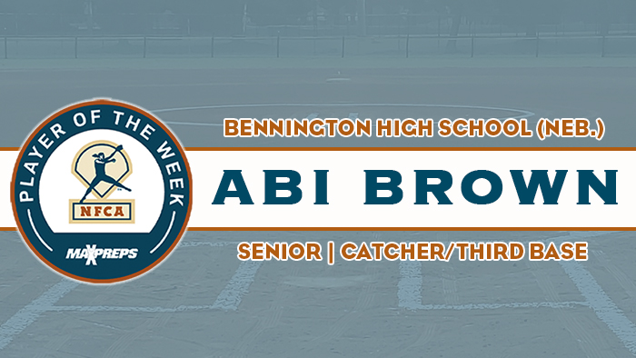 maxpreps/nfca high school player of the week, maxpreps player of the week, nfca, maxpreps, Abi brown, Bennington high school