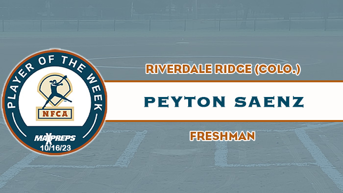 MaxPreps/NFCA High School Player of the Week, nfca, maxpreps, l Player of the Week, nfca, maxpreps, Peyton Saenz, Riverdale Ridge High School 