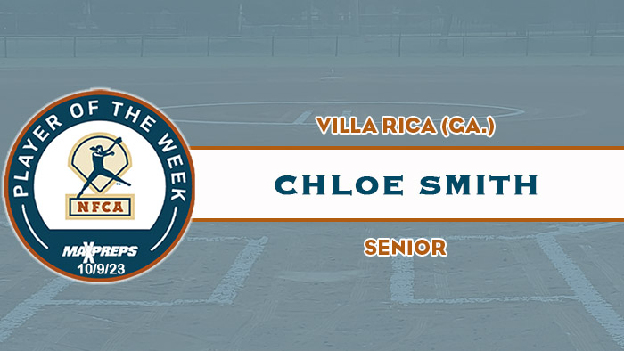 MaxPreps/NFCA High School Player of the Week, nfca, maxpreps, l Player of the Week, nfca, maxpreps, Chloe Smith, Villa Rica High School