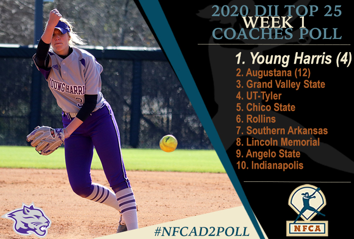 Nfca Division II top 25 coaches poll, Nfca DII top 25 coaches poll,  coaches poll, Nfca Division II top 25  coaches poll, NFCA D2 Poll, NFCA DII Poll, NFCA Division II Poll, 2020 Nfca Division II top 25 coaches poll, 2020 Nfca DII top 25 coaches poll, 2020 Nfca DII top 25 coaches poll, 2020 Nfca DII top 25  coaches poll, Young Harris