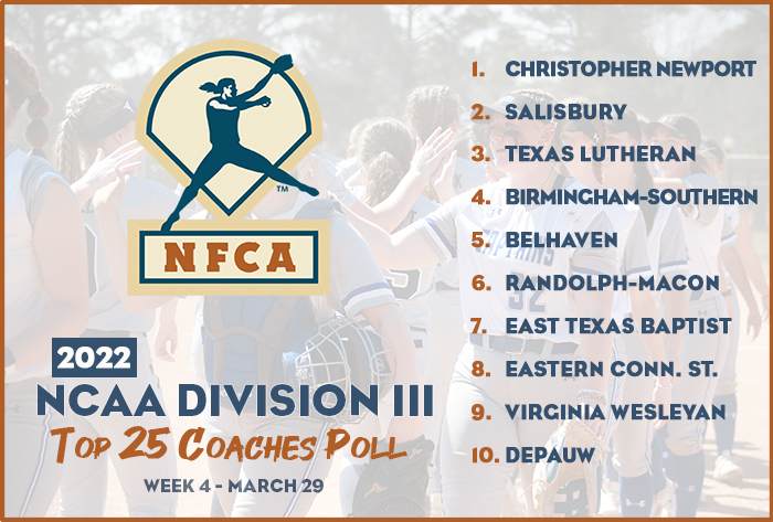 nfca diii top 25 coaches poll, nfca diii top 25 coaches poll, nfca, nfca poll, diii poll, 2022 nfca diii top 25 coaches poll, 2022, nfca diii top 25 coaches poll