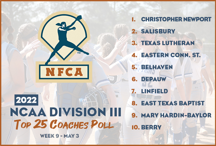 nfca diii top 25 coaches poll, nfca diii top 25 coaches poll, nfca, nfca poll, diii poll, 2022 nfca diii top 25 coaches poll, 2022, nfca diii top 25 coaches poll