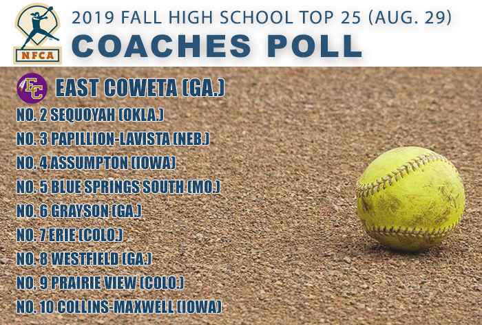 NFCA Fall High School Top 25 Coaches Poll NFCA, high school, poll, top 25, coaches, fall, softball, fastpitch