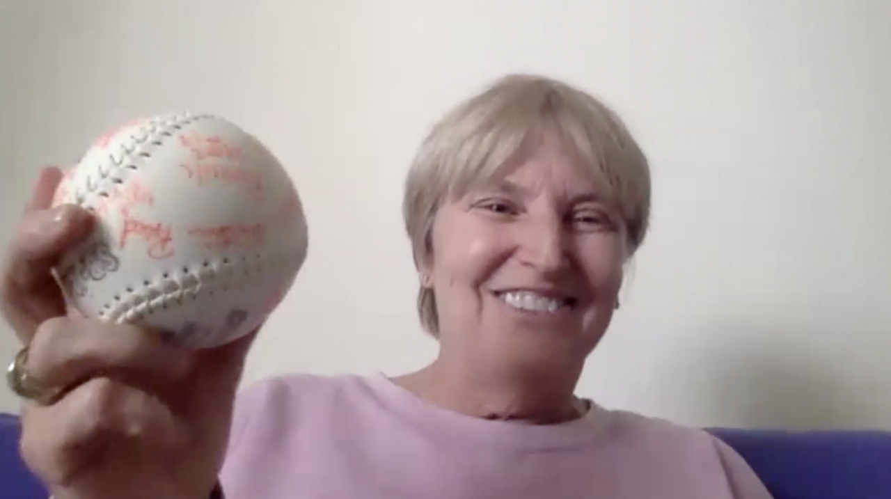 Sheilah-Gulas-NFCA-Hall-Of-Fame-White-Softball
